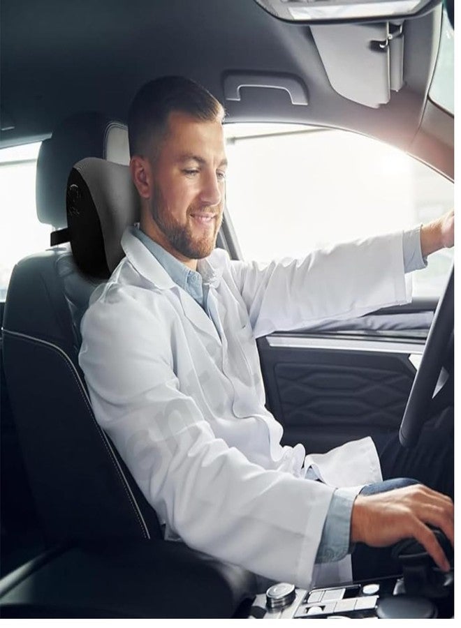 Scribify Memory Foam Car Neck Rest Pillow Seat Cushion Headrest Ergonomic Neck Support Help Relieve Neck Pain for Driver Front Back Seat, Office Chair, Fit Most Vehicles (3) - Image 2